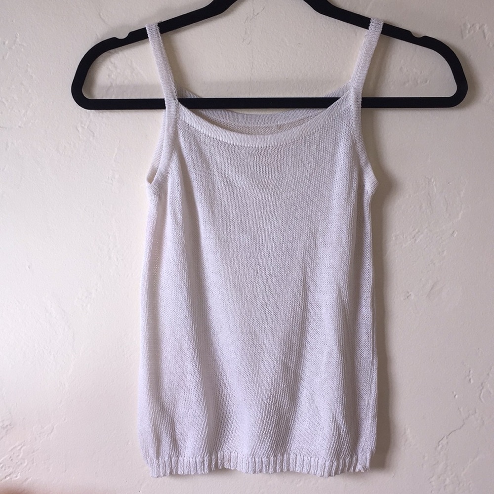 White sweater tank